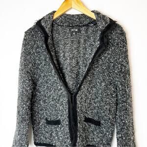 SZ L Apt. 9 Gray & Black Cardigan Jacket